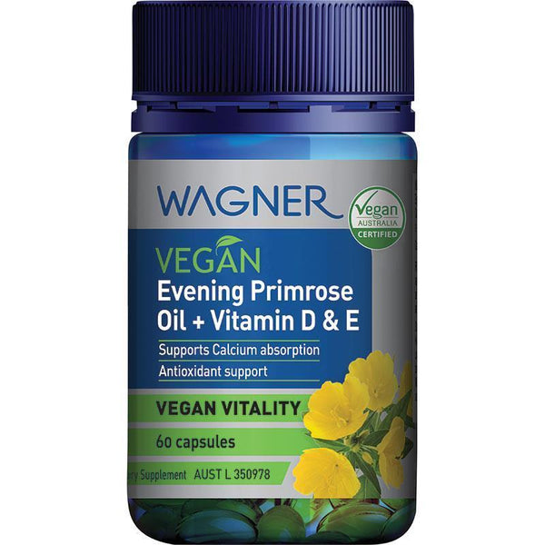 Wagner Vegan Evening Primrose Oil + Vit D & E 60 Capsules