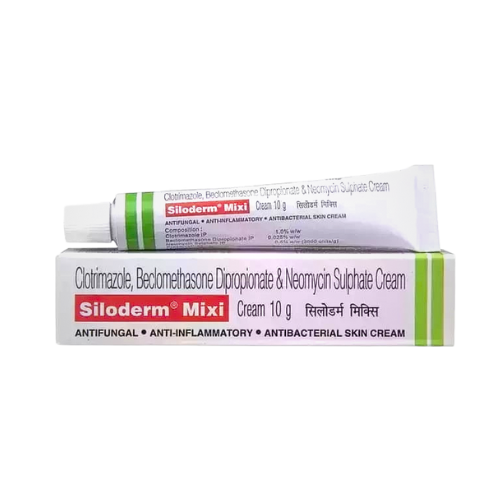 Siloderm Mixi Cream 10gm (Beclomethasone Dipropionate/Clotrimazole/Neomycin Sulphate)