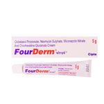 Fourderm 5gm Cream (Chlorhexidine Gluconate 0.20% w/w, Clobetasol 0.05% w/w, Miconazole 2% w/w, Neomycin 0.5% w/w)